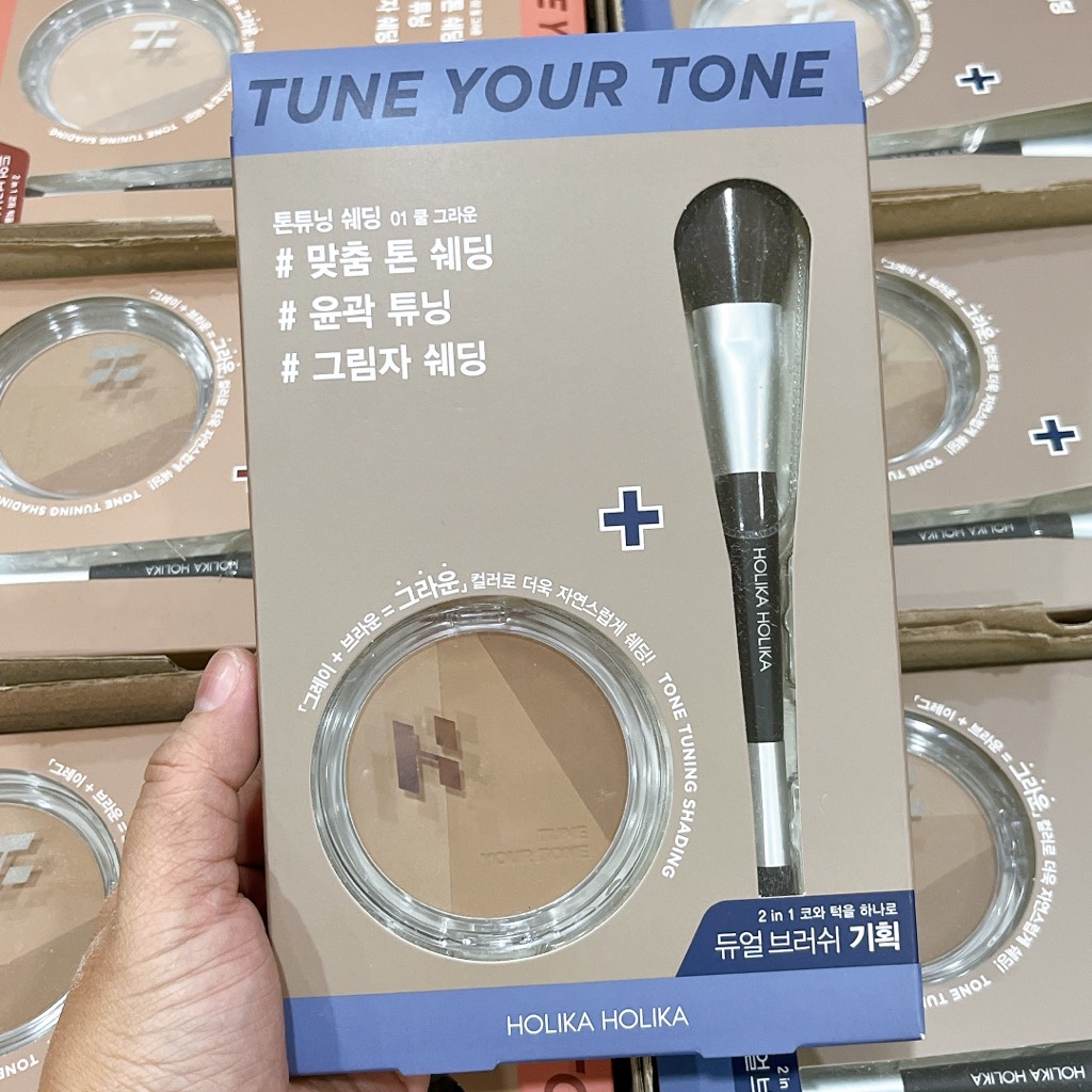 Set Phấn Tạo Khối HOLIKA HOLIKA Tune Your Tone Kèm Cọ 2in1 - Ảnh 4