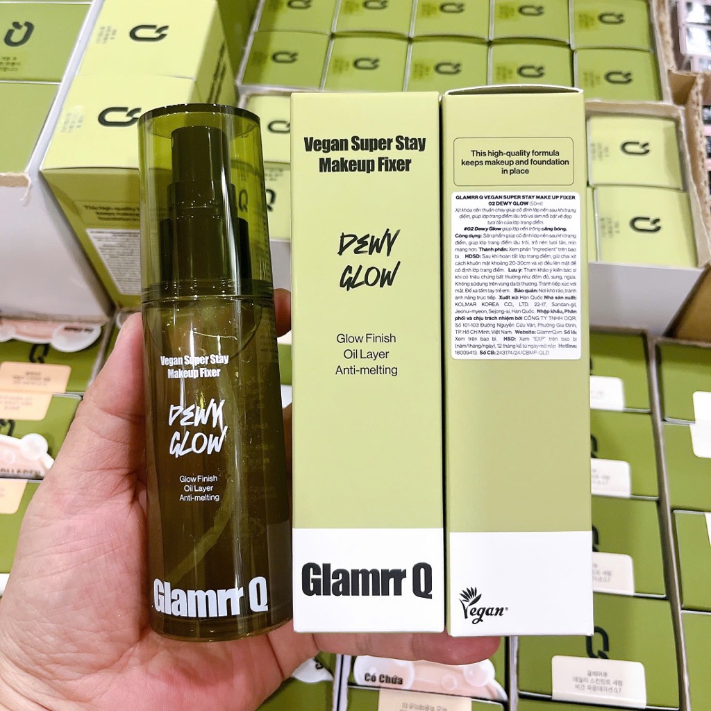 Xịt Makeup GLAMRR Q Vegan Super Stay Make Up Fixer CT - Ảnh 3