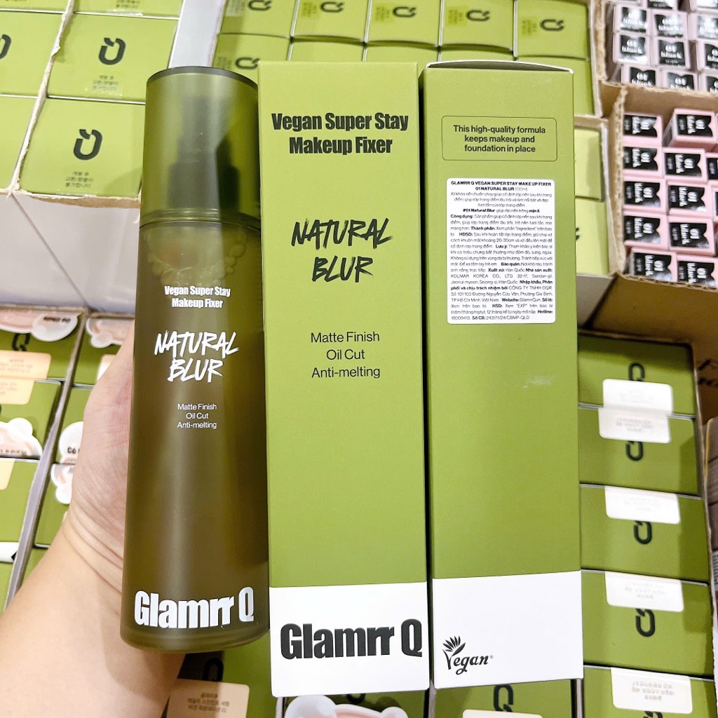 Xịt Makeup GLAMRR Q Vegan Super Stay Make Up Fixer CT - Ảnh 9